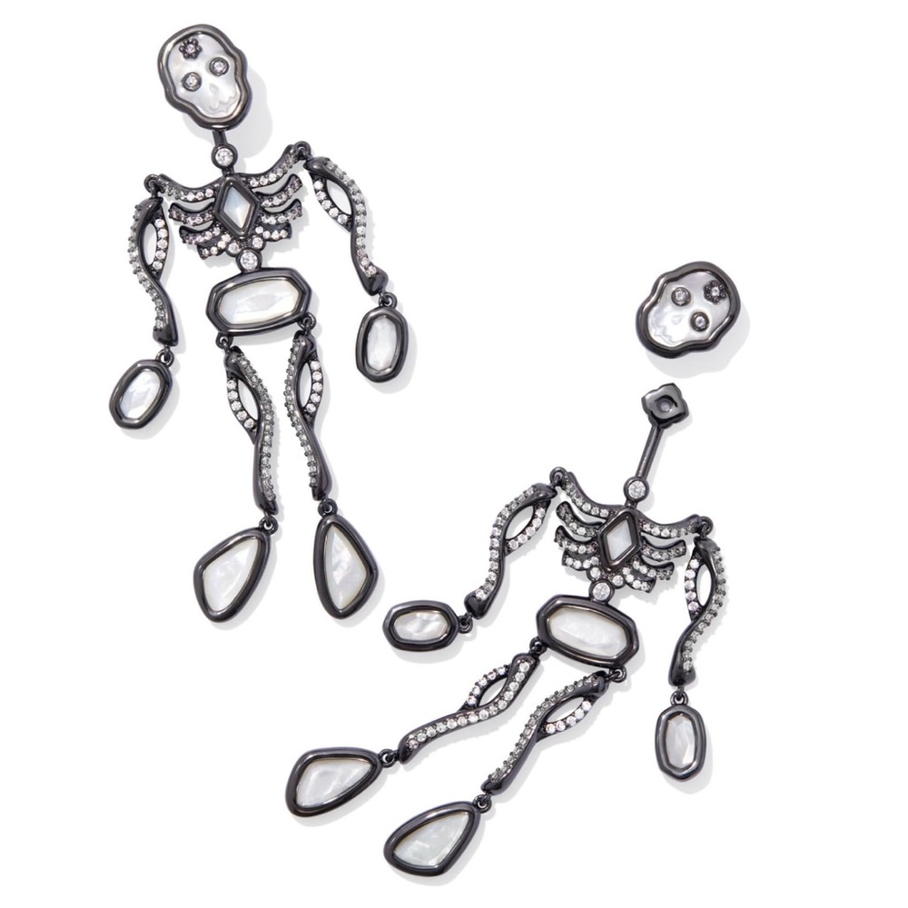 NWT Kendra Scott Skeleton Statement Earrings - Picture 2 of 2